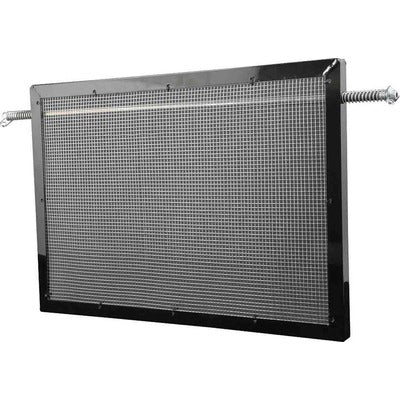 Radiator Screen, Shaker, 17 X 25 In, Aluminum, Black Powder Coat