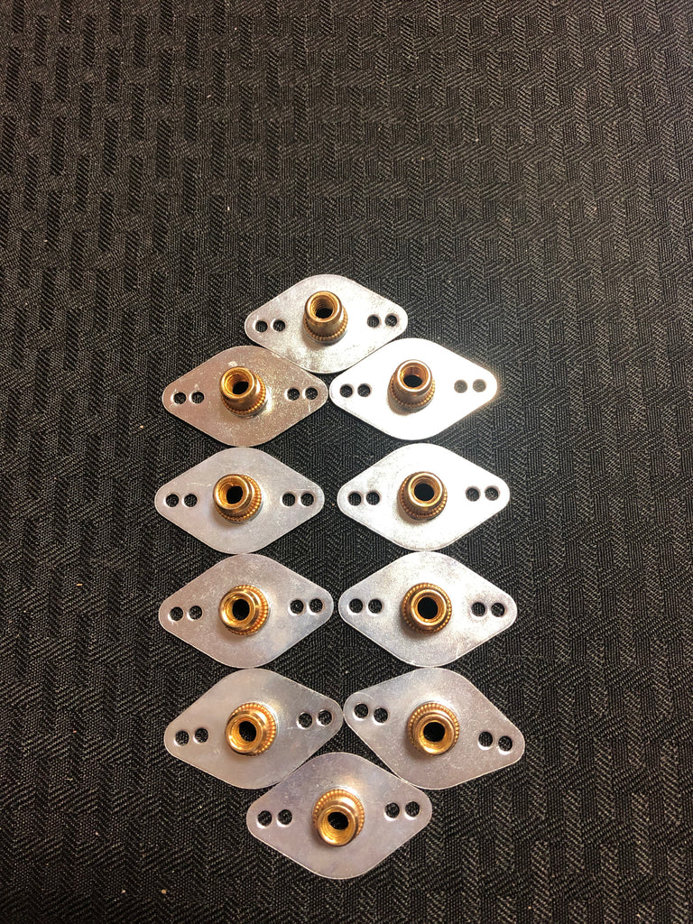 10pk- 1/4-20 nut plates