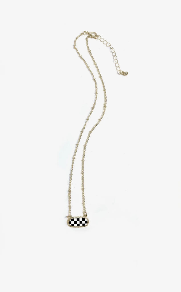 Checkered Gold Necklace