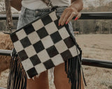 Purse Cowhide Checkered