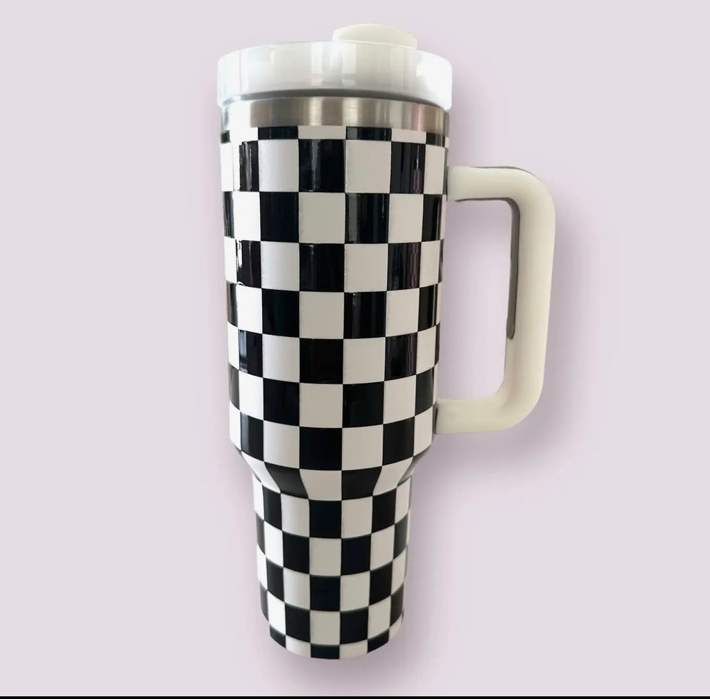 40oz. Tumbler Black & White