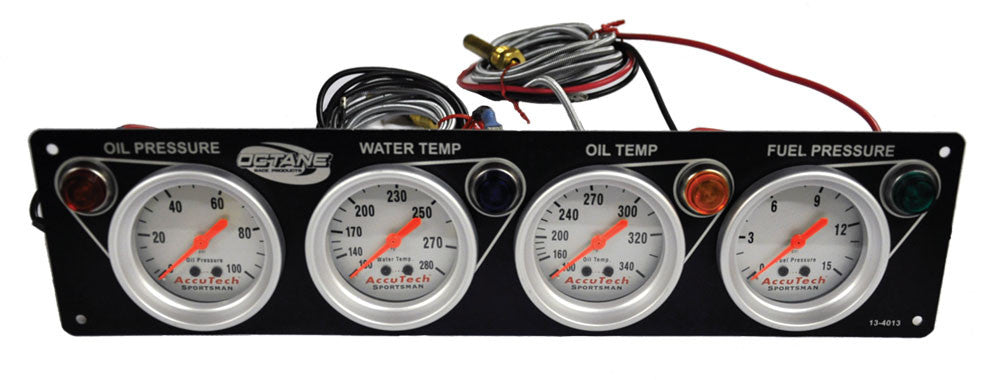 Octane 4 Gauge panel OP - WT- FP - OT